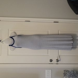 Michael Kors Royal blue striped sweater maxi dress large